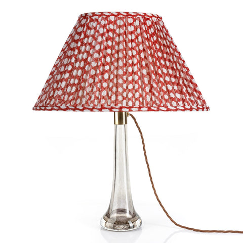 Fermoie Lampshade in Red Wicker