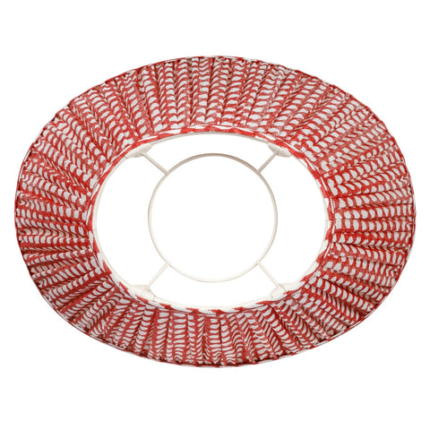 Fermoie Lampshade in Red Wicker