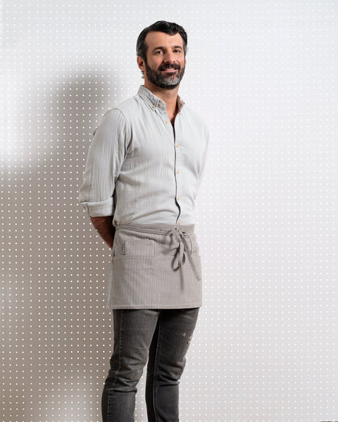 Waist Stripe Adjustable Apron with Deep Pockets