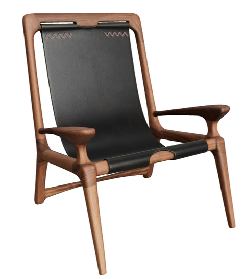 Soft Scandinavian Butterfly Lounge Chair with Tapered Legs