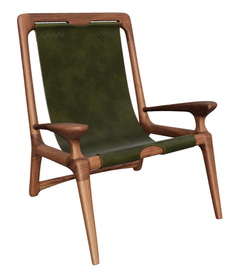 Soft Scandinavian Butterfly Lounge Chair with Tapered Legs