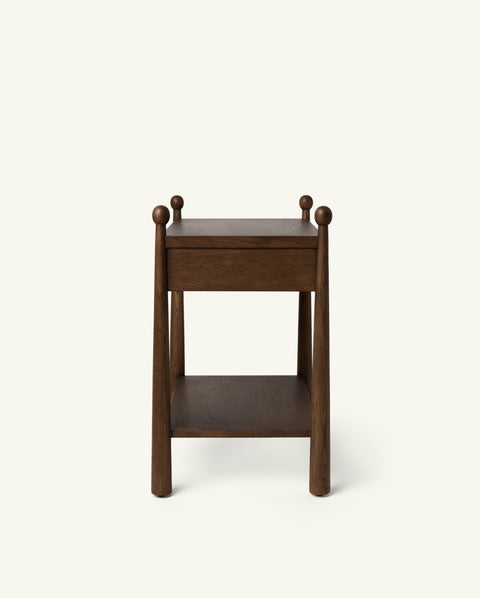 Hati Home Artful Traditionalist Wave Mid Century Nightstand - 23.75 W