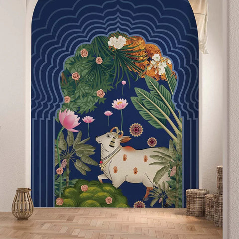 'Lotus Pichwai' Wallpaper