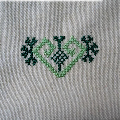 Geometric Embroidered Handmade Lined Clutch