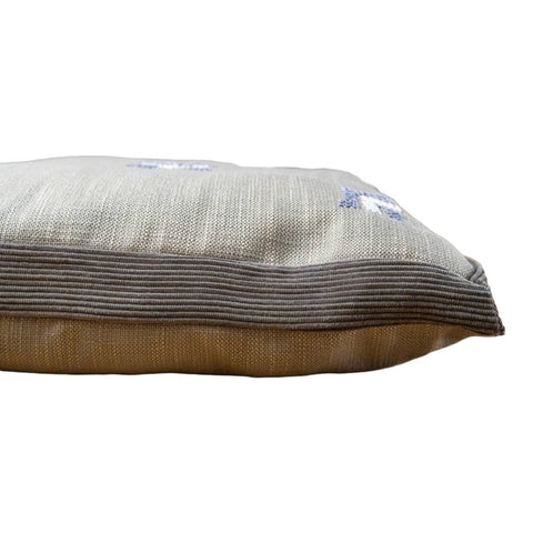 Powered by People Artful Traditionalist Bohemian Handcrafted Embroidery Pillow Cover - 18 x 18