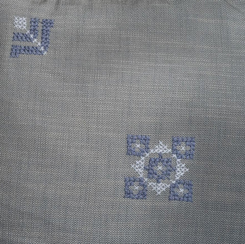 Powered by People Artful Traditionalist Bohemian Handcrafted Embroidery Pillow Cover - 18 x 18