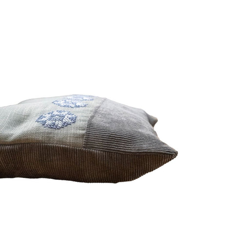 Powered by People Artful Traditionalist Handcrafted Embroidery Bohemian Pillow Cover - 18 x 18