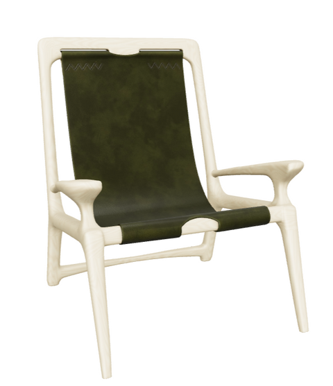 Soft Scandinavian Butterfly Lounge Chair with Tapered Legs