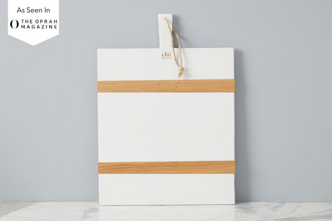 Modern Organic Two-tone Serving Board with Contrast Trim