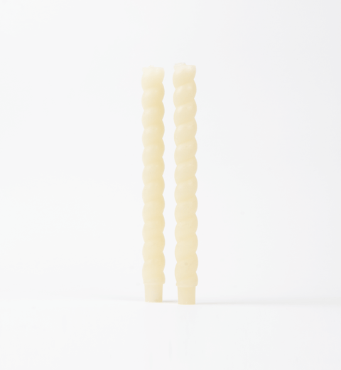 The Lifestyle Lab Everyday Spiral Taper Unscented Candle Set - Set of 2