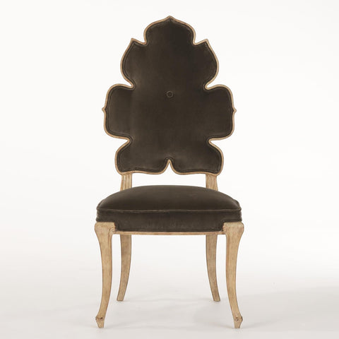 Artful Traditionalist Crown Back Armless Dining Side Chair