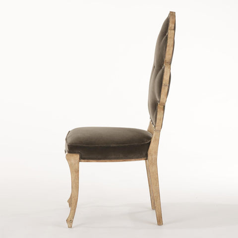 Artful Traditionalist Crown Back Armless Dining Side Chair