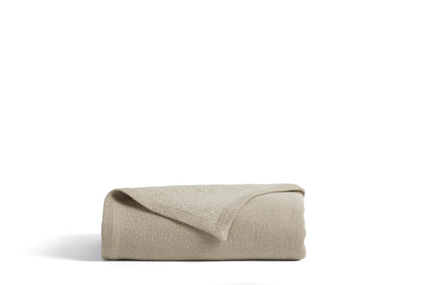 Minimalist Stitched Solid Cotton Coverlet