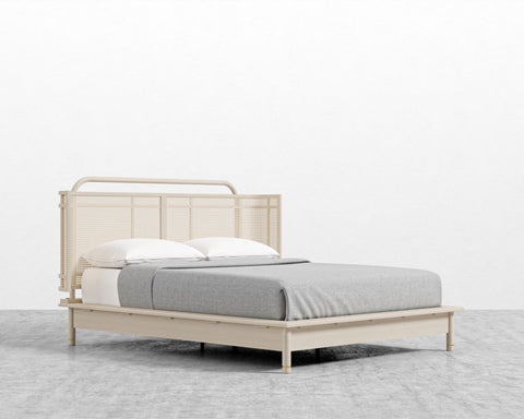 Rove Concepts Scandinavian Wishbone Platform Bed with Headboard - Queen - Queen