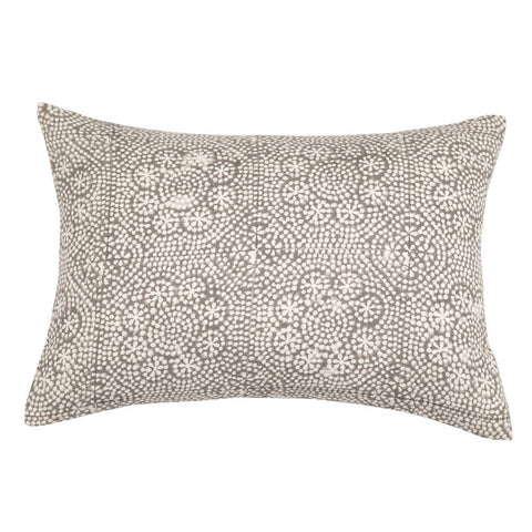Filling Spaces Artful Traditionalist Bohemian Hand Block Print Lumbar Pillow - 18 x 18 - 20 x 20 - 22 x 22 - 24 x 24 - 26X 26 - 14 x 20 - 14 x 40 - 18 x 40 - 16 x 50