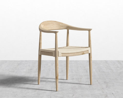 Timeless Minimalist Scandinavian Dining Armchair with Barrel Back