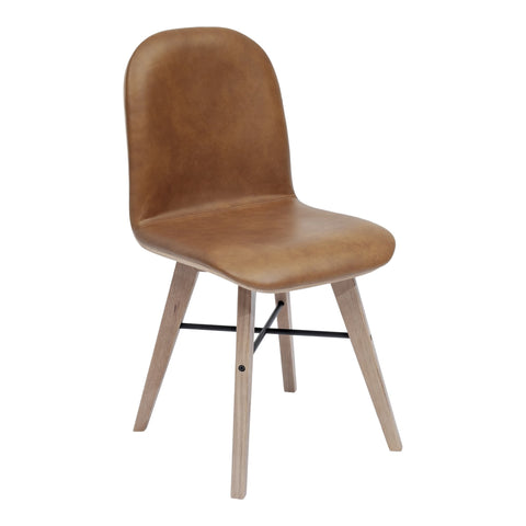 Napoli Mid Century Dining Side Chair with Padded Seat