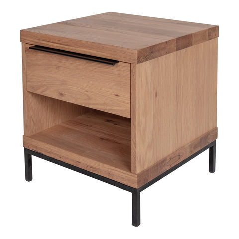 Montego Modern Square Nightstand with Block Foot Style