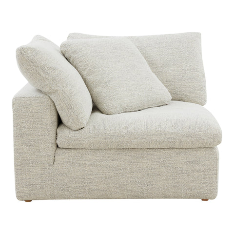 Timeless Minimalist Modular Sectional in Cream Textured Fabric