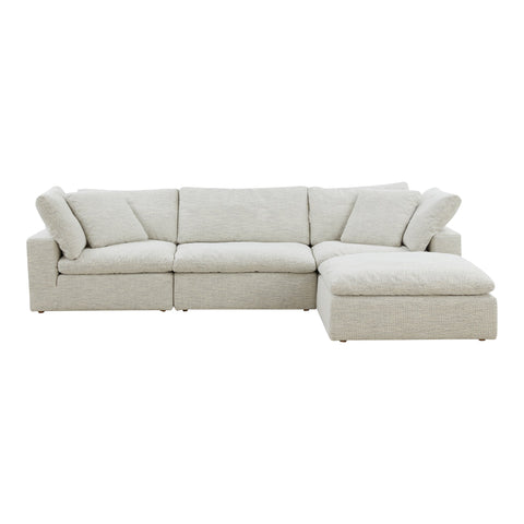 Timeless Minimalist Clay Chaise Sectional for Contemporary Living Rooms