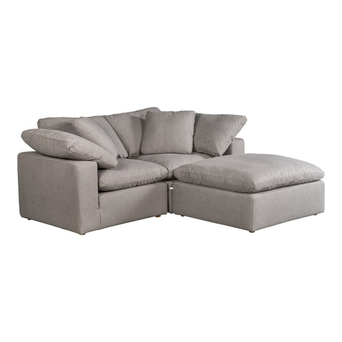 Timeless Minimalist Clay Modular Sofa with Loose Back Cushioned Seats