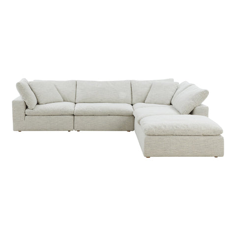 Dream Clay Timeless Minimalist L-Shape Cushioned Modular Sofa