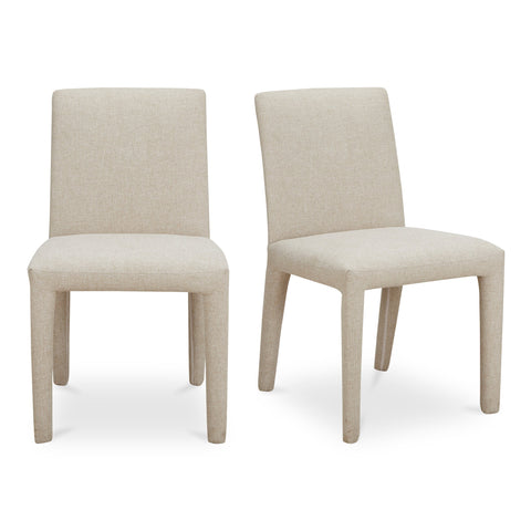 Moe's Home Collection Monte Timeless Minimalist Upholstered Dining Side Chair - Set of 2