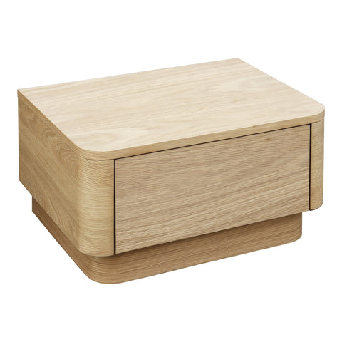 Nature-Driven Modernist Organic Curved Wood Nightstand