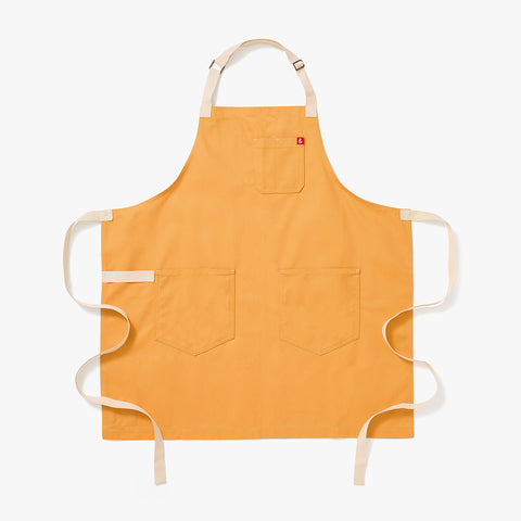 Bib Solid Apron with Adjustable Patch Pockets