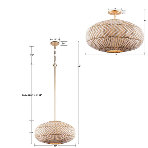 Zanzibar Bohemian Handcrafted Bowl Pendant Light