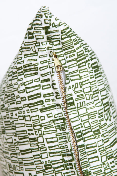 Contemporary Square Linen Accent Pillow with Removable Cover