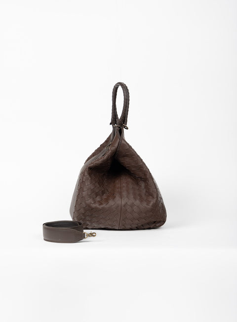 Braided Basket Weave Tote with Removable Shoulder Strap