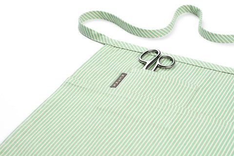 Waist Adjustable Stripe Apron with Deep Pockets