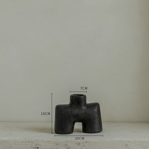 Decorating Essentials Modern Asymmetrical Matte Table Vase