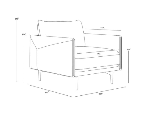 Timeless Minimalist Modern Upholstered Armchair