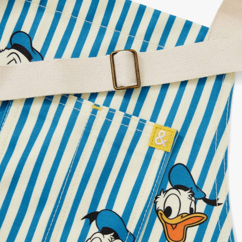 Donald Duck Character Print Bib Apron with Adjustable Pockets