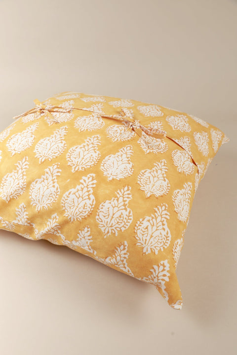 Powered by People Artful Traditionalist Bohemian Handcrafted Tie Pillow Cover - 20 x 20