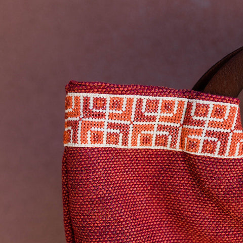 Geometric Embroidery Handmade Clutch