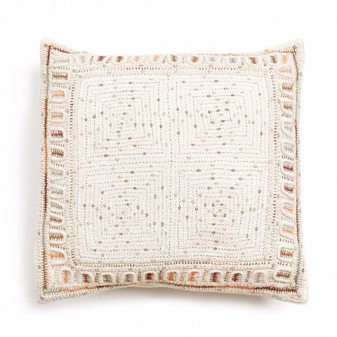 Powered by People Classic Organic Embroidery Accent Throw Pillow - 20 x 20