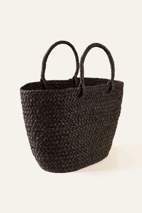 Casual Handmade Braided Basket Bag with Open Top