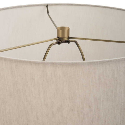 Gravitas Column Table Lamp in Brass Contemporary Style