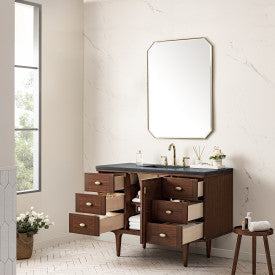 Amberly Mid Century Modern Bathroom Vanity with Single Bowl