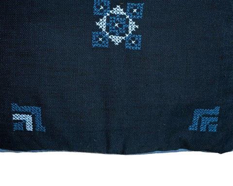 Powered by People Artful Traditionalist Handcrafted Bohemian Embroidery Pillow Cover - 18 x 18