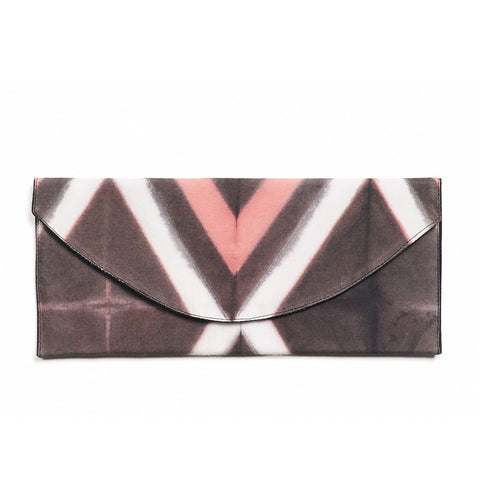 Chevron Graphic Handmade Flap Clutch