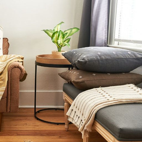 Powered by People Artful Traditionalist Bohemian Hand Spun Accent Throw Pillow - 20 x 20