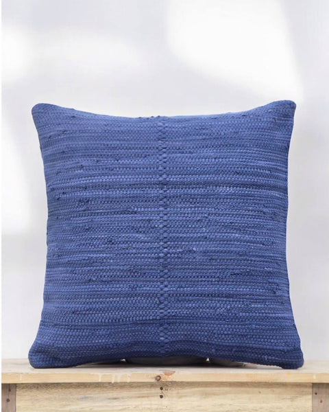 Powered by People Monochromatic Bohemian Braided Handwoven Square Pillow Cover - 20 x 20
