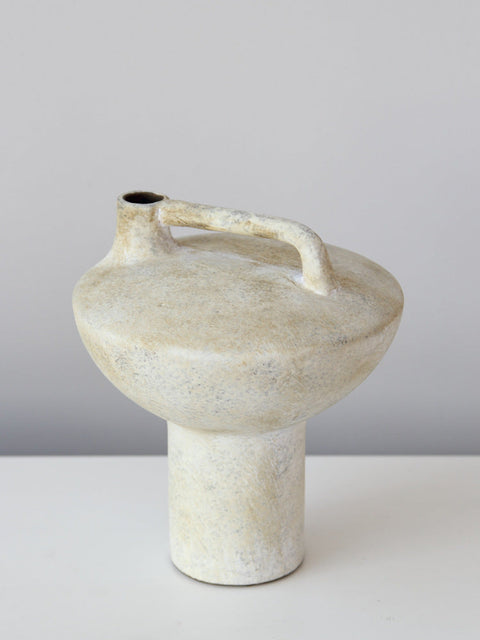 Decorating Essentials Handcrafted Asymmetrical Jug Vase in Matte Terracotta