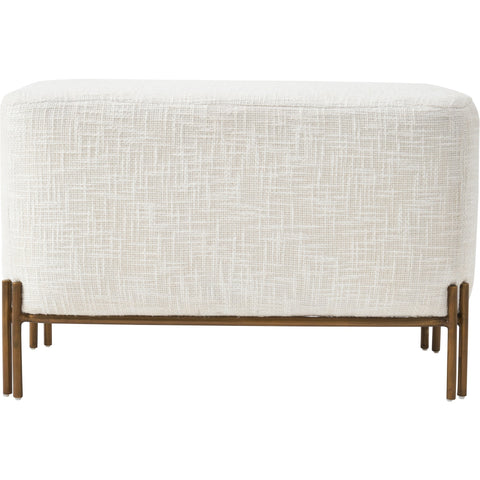 Timeless Minimalist Modern Upholstered Accent Bench with Cylinder Leg