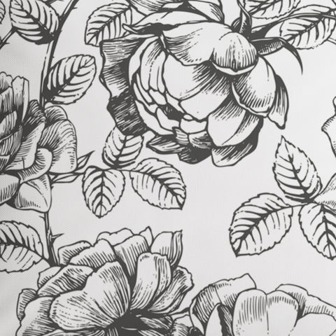 Powered by People Classic Floral Graphic Traditional Handcrafted Accent Pillow - 18 x 18