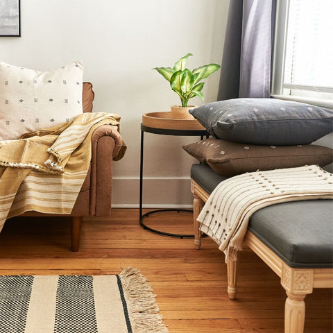 Powered by People Artful Traditionalist Minimalist Accent Throw Pillow - 20 x 20